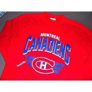 Mitchell & Ness Montreal Canadiens Red Crew Neck Pull Over Sweatshirt Men's‎ LRG